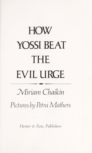 How Yossi beat the evil urge book cover