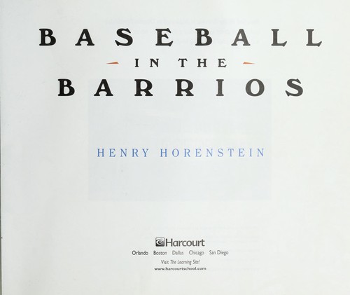 Baseball in the barrios book cover