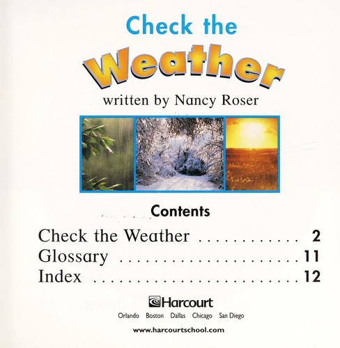 Check the weather book cover