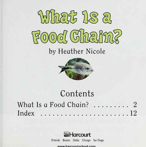 What is a food chain? book cover
