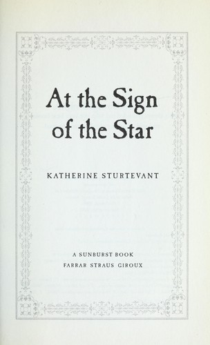 At the sign of the star book cover