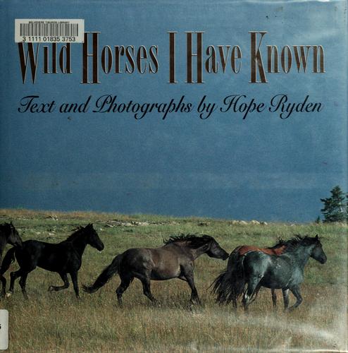 Wild horses I have known book cover