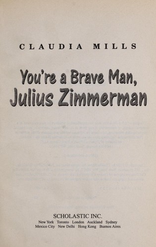 You're a brave man, Julius Zimmerman book cover