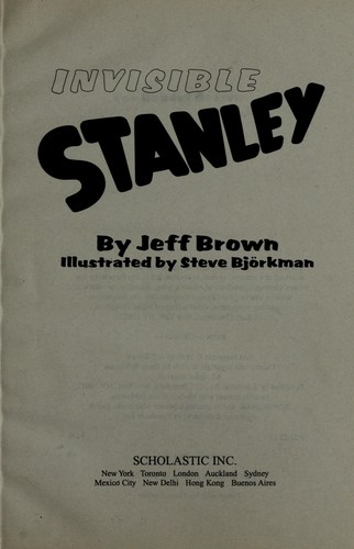 Invisible Stanley book cover