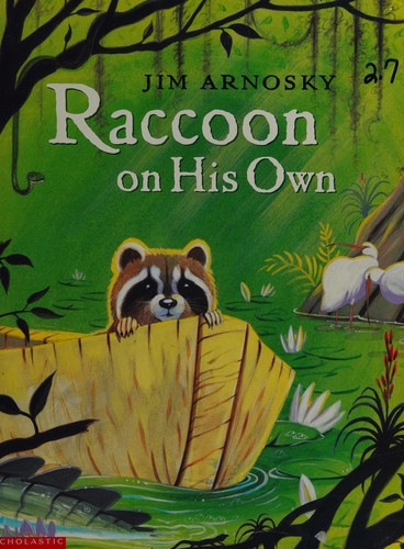 Raccoon on his own book cover