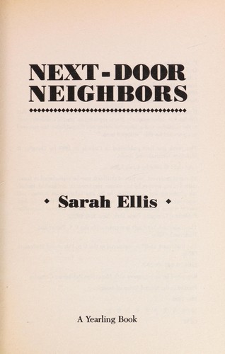 Next-Door Neighbors book cover