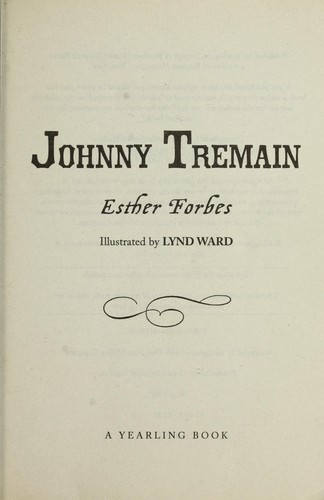 Johnny Tremain book cover