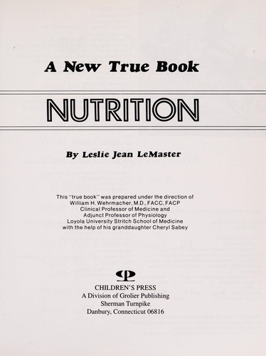 Nutrition book cover