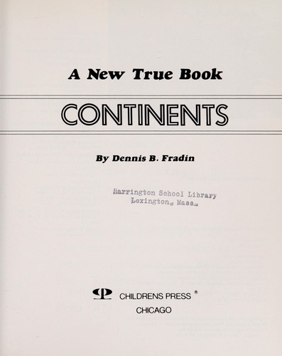 Continents book cover