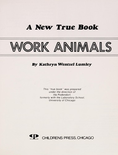 Work animals book cover
