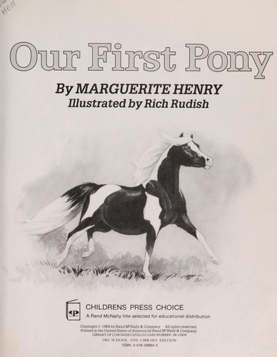 Our first pony book cover