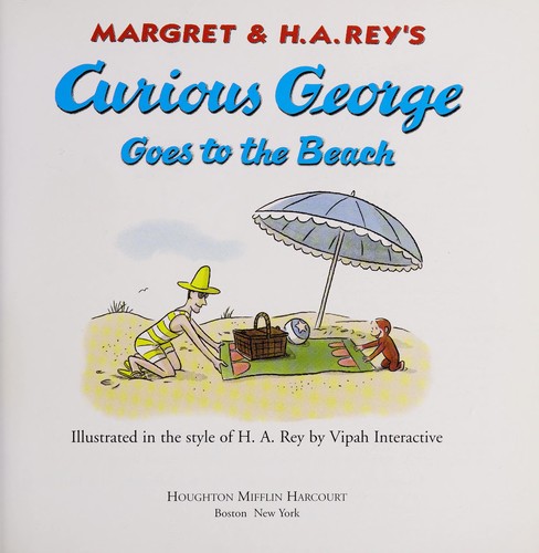 Curious george goes to the beach book cover