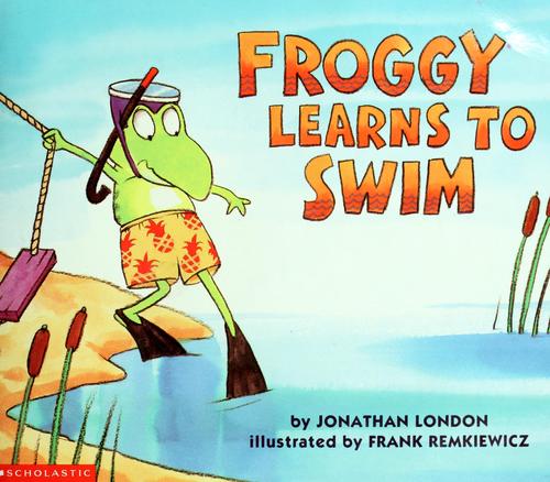 Froggy learns to swim book cover