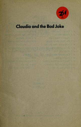 Claudia and the Bad Joke book cover