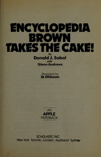 Encyclopedia Brown Takes the Cake book cover