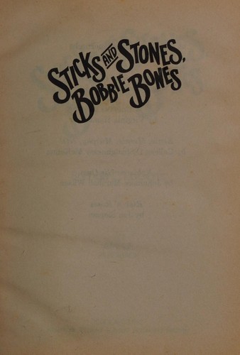 Sticks and Stones, Bobbie Bones book cover