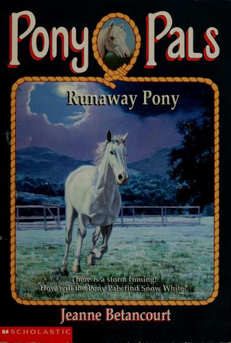 Runaway pony book cover