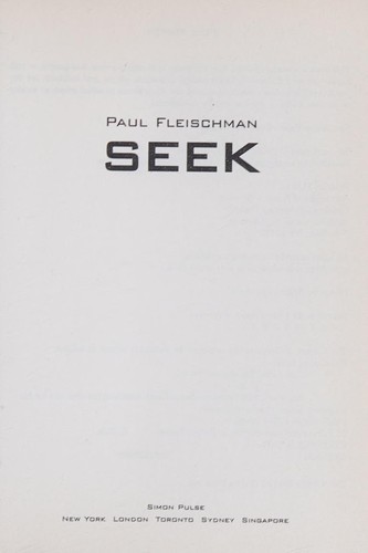 Seek book cover