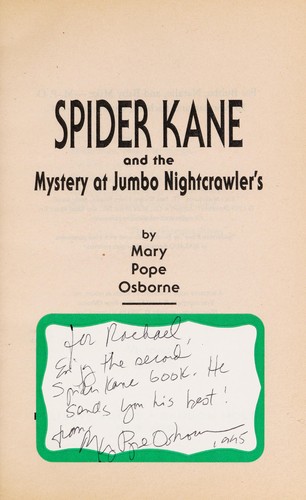 Spider Kane and the mystery at Jumbo Nightcrawler's book cover