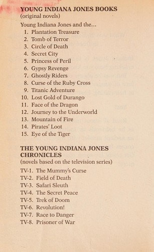 Young Indiana Jones and the eye of the tiger book cover