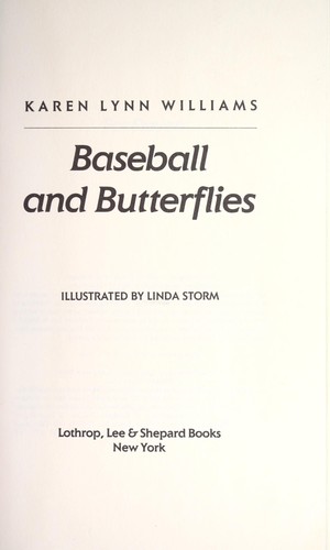 Baseball and butterflies book cover