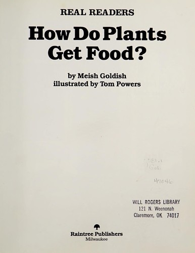 How do plants get food? book cover