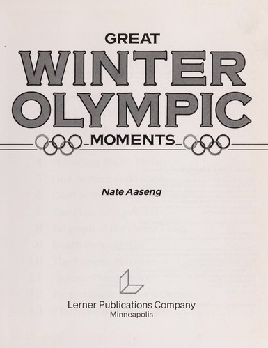 Great Winter Olympic moments book cover