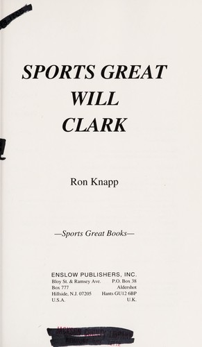 Sports great Will Clark book cover