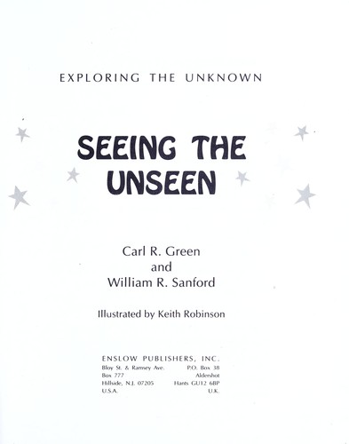 Seeing the unseen book cover