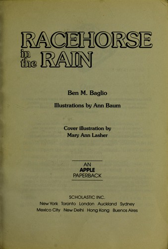 Racehorse in the rain book cover