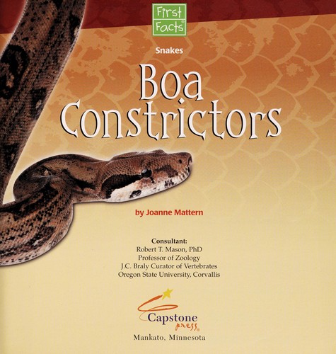 Boa constrictors book cover