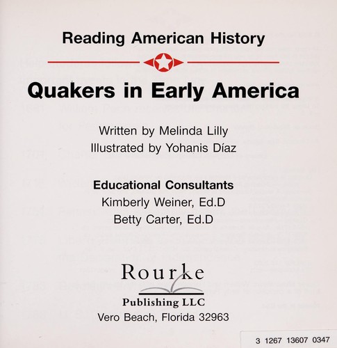 Quakers in early America book cover