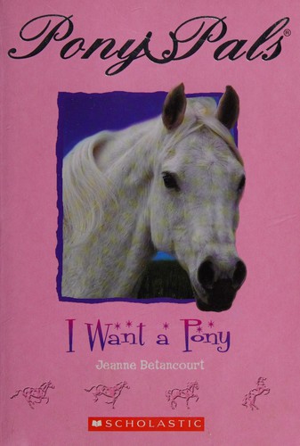 I want a pony book cover